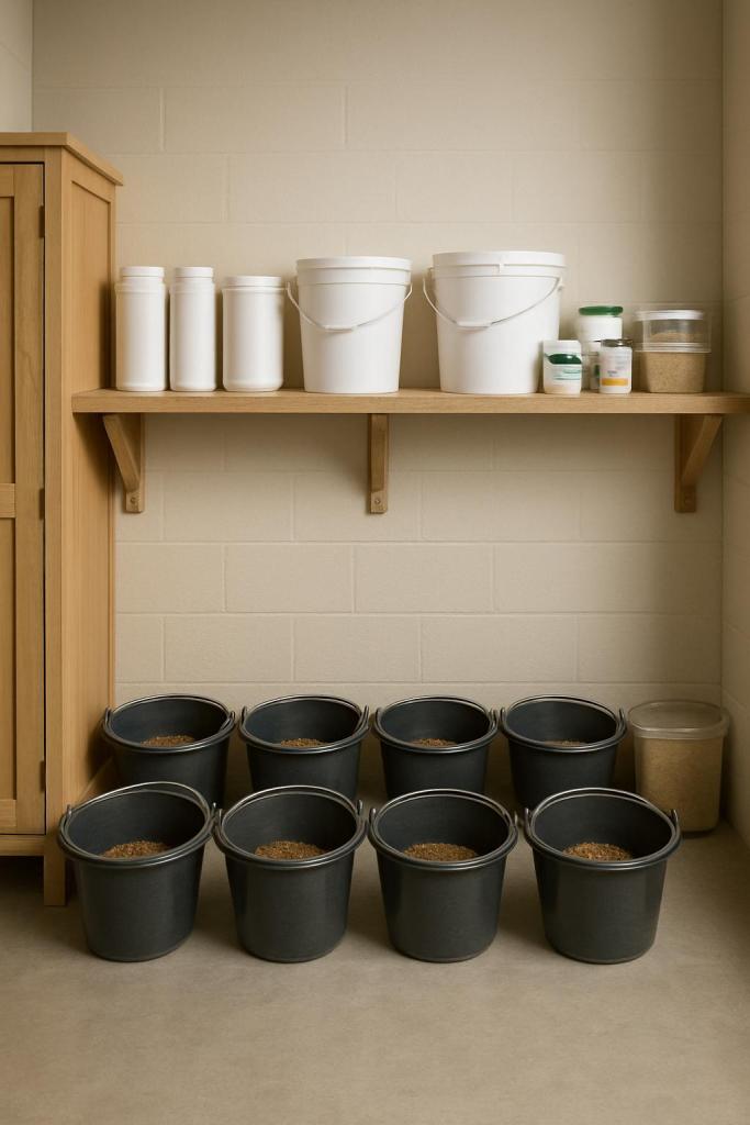 * **Image Title:** Storage container, PET, stock, hydration, systematic units, bottom row, bucket * **Alt Text for the Ima...